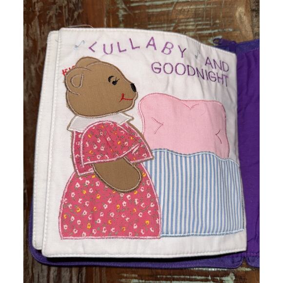 VTG 1991 POCKETS OF LEARNING LULLABY AND GOODNIGHT ZIP UP CLOTH CARRY BOOK - Picture 10 of 10